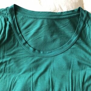 Unbranded LOGO-Like T Shirt Stretch SzL Teal Flowing Fit Long Sleeves Pre-Owned